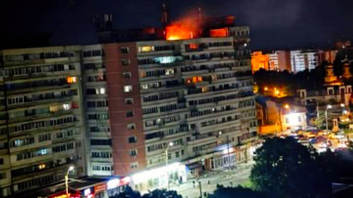 Video screen grab of rhetorical the drone striking