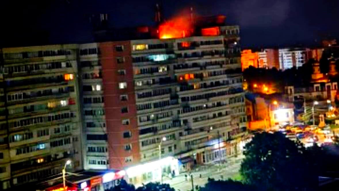 Video screen grab of rhetorical the drone striking