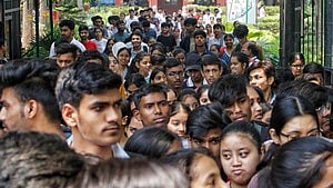 Students leave the CUET-UG centre