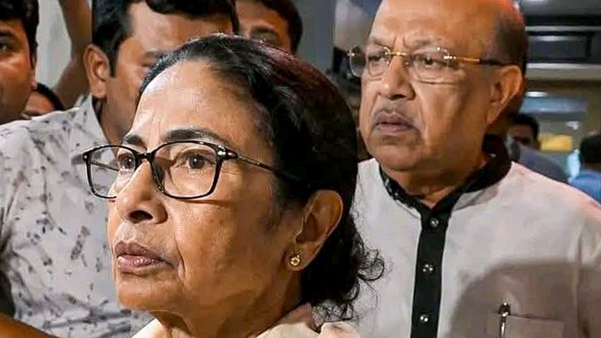 Mamata Banerjee leaves after meeting Abhishek Banerjee at a private hospital in Kolkata.