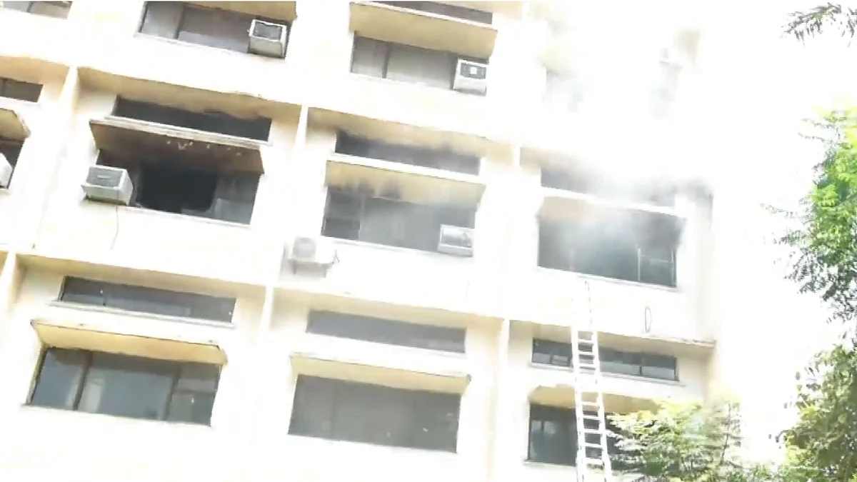 Fire at Ministry of Education office in central Delhi.