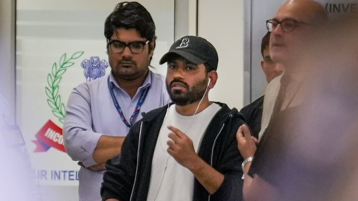 Cockroach Janta Party (CJP) founder Abhijeet Dipke at New Delhi airport
