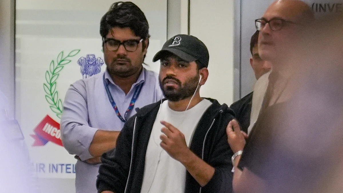 Cockroach Janta Party (CJP) founder Abhijeet Dipke at New Delhi airport