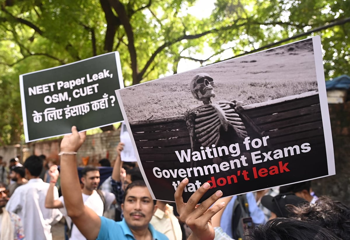 Cockroach Janta Party supporters gather at Jantar Mantar in New Delhi, 6 June