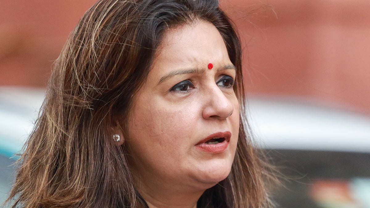 Shiv Sena (UBT) MP Priyanka Chaturvedi at Parliament House in New Delhi. 
