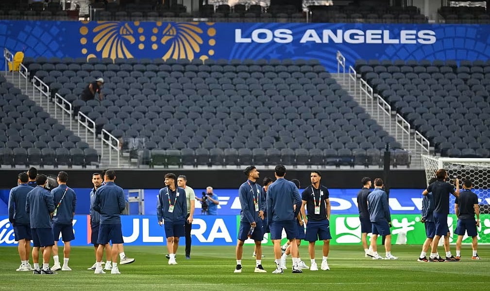 Team Melli during a practice session in LA