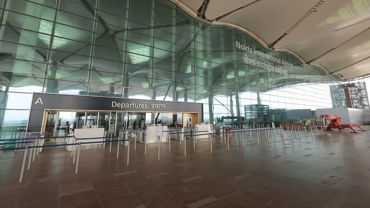 The departure terminal of the Noida International Airport