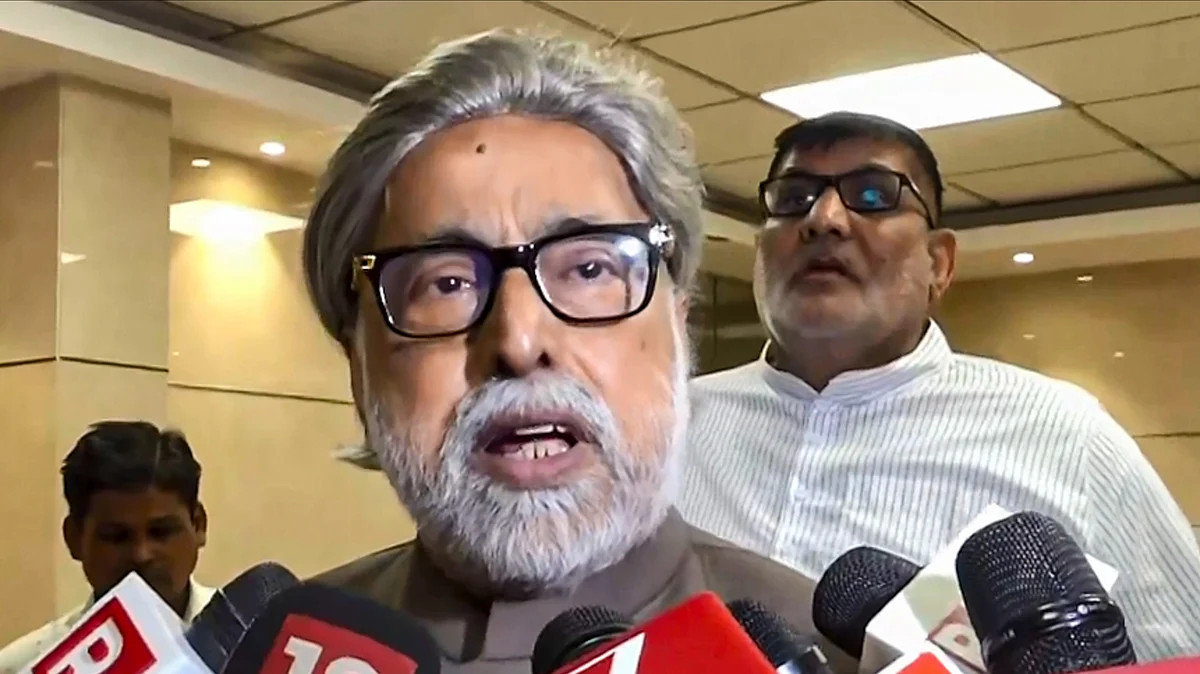 Sudip Bandyopadhyay talking to journalists