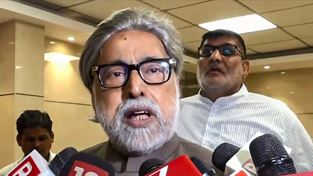 Sudip Bandyopadhyay talking to journalists