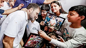 Rahul Gandhi greeted by children on his 56th birthday, New Delhi, 19 June