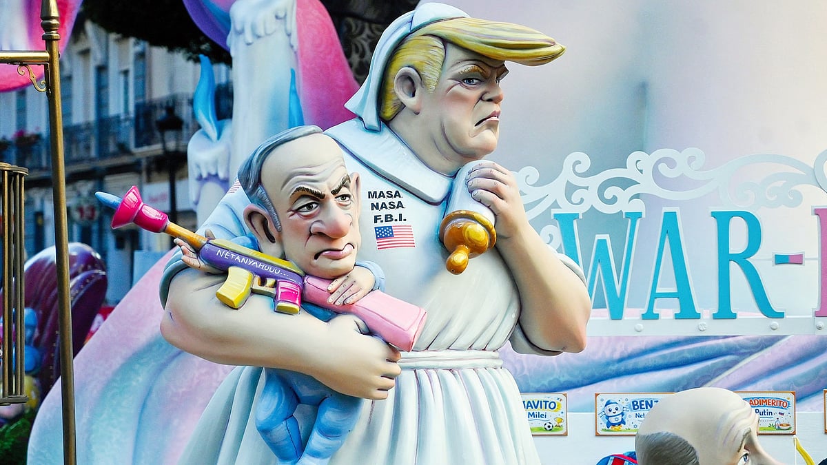 Giant papier-mâché ninots mocked Trump and Netanyahu at this year’s Fallas festival in Valencia