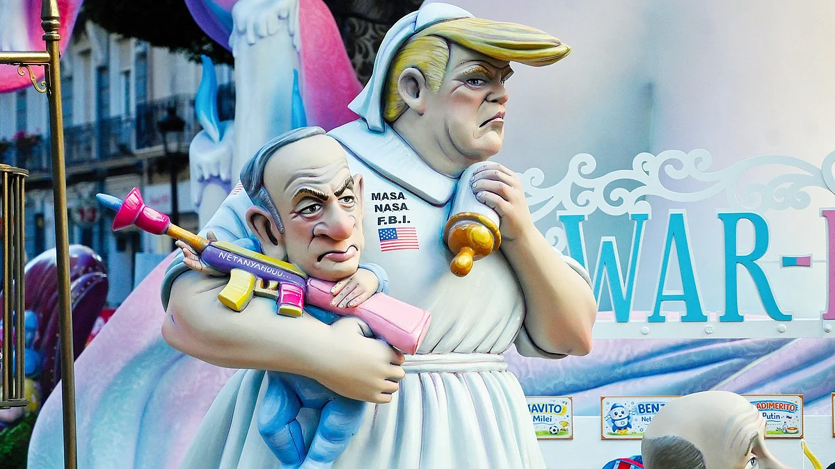Giant papier-mâché ninots mocked Trump and Netanyahu at this year’s Fallas festival in Valencia