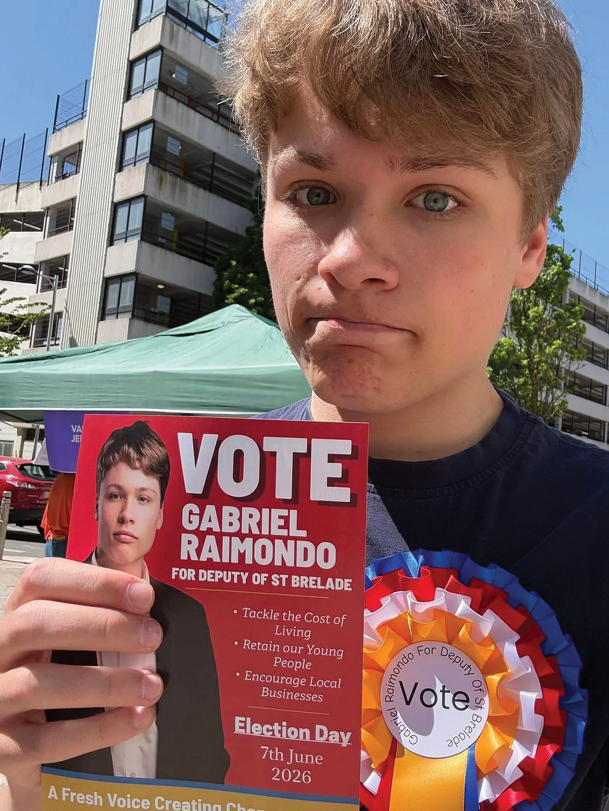 At 18, Gabriel Raimondo has become one of the world’s youngest politicians