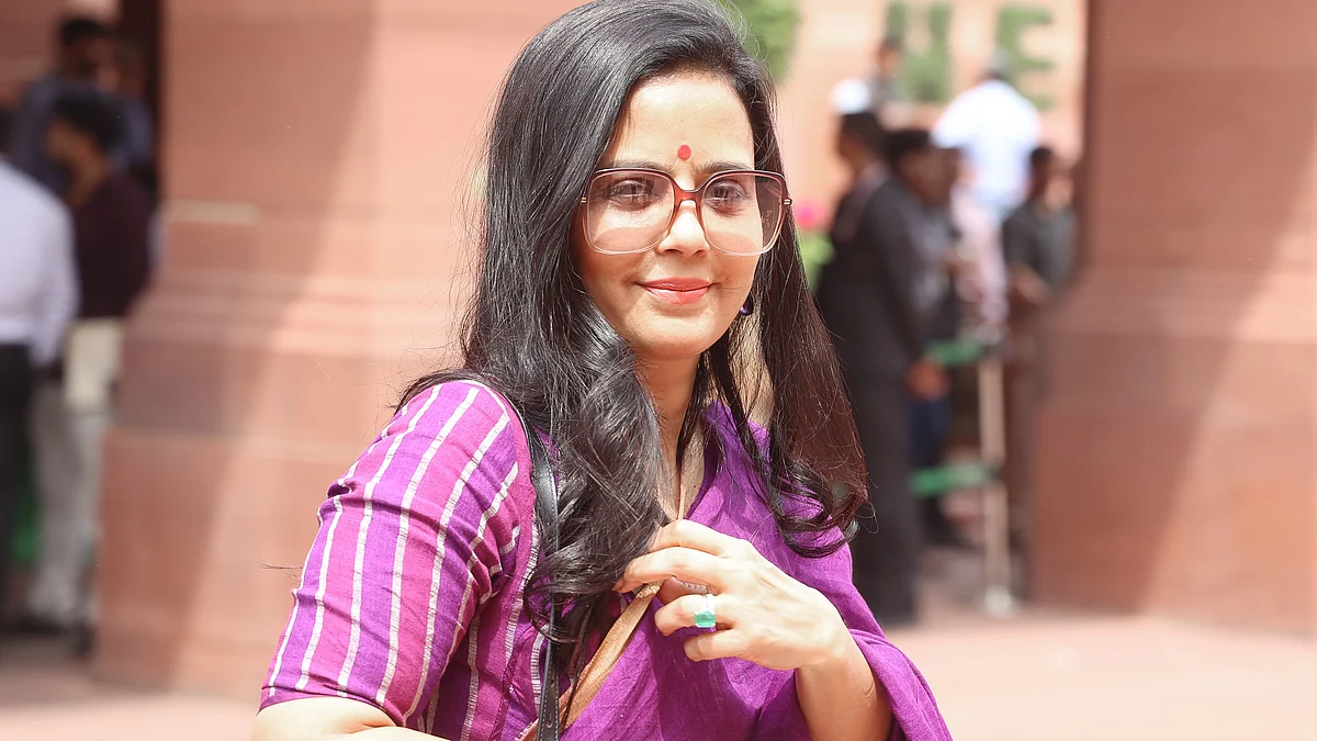 All India Trinamool Congress MP Mahua Moitra at Parliament House.