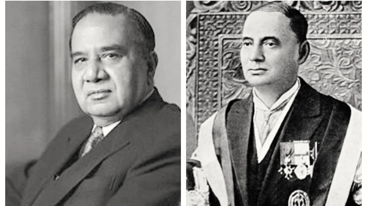 Huseyn Suhrawardy (L) and Sir Hassan Suhrawardy