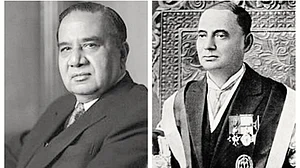 Huseyn Suhrawardy (L) and Sir Hassan Suhrawardy