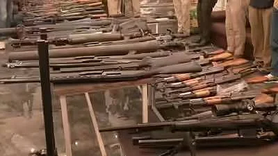The missing weapons had been voluntarily deposited by local residents. 