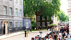 Keir Starmer announces his resignation as UK PM and leader of the Labour Party outside 10 Downing Street
