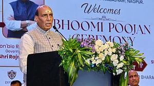 Rajnath Singh at a government event in Nagpur, 19 June