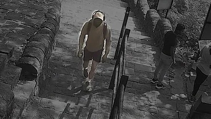 Accused Chetan Chaudhary as seen on CCTV footage at Lohagad Fort on the day of the murder