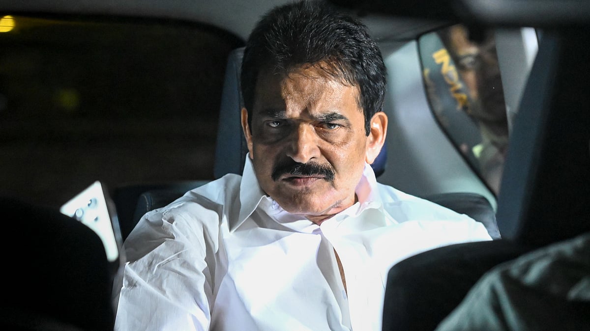 K.C. Venugopal arrives at Election Commission office in New Delhi.