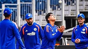 Indian team loosen up at Chester-le Street on Tuesday