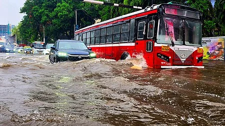 A flooded Mumbai street