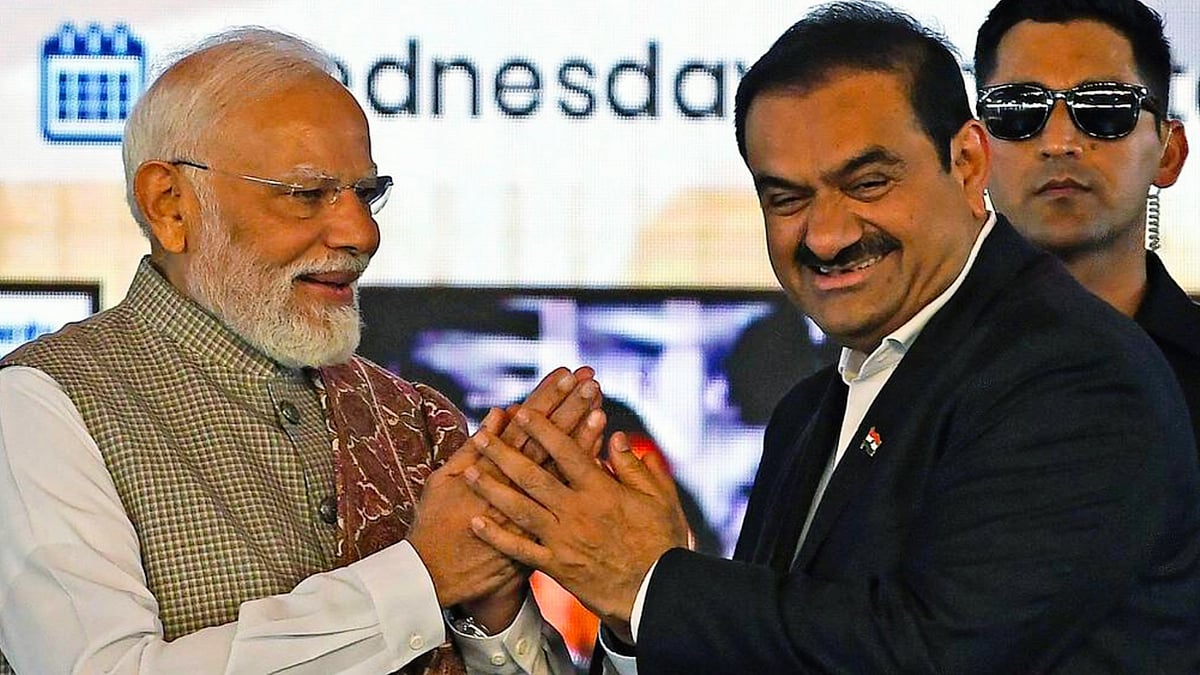 Narendra Modi and Gautam Adani (file photo)