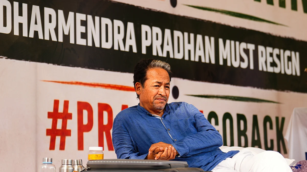 Sonam Wangchuk on day 7 of his hunger strike at Jantar Mantar, New Delhi, 4 July