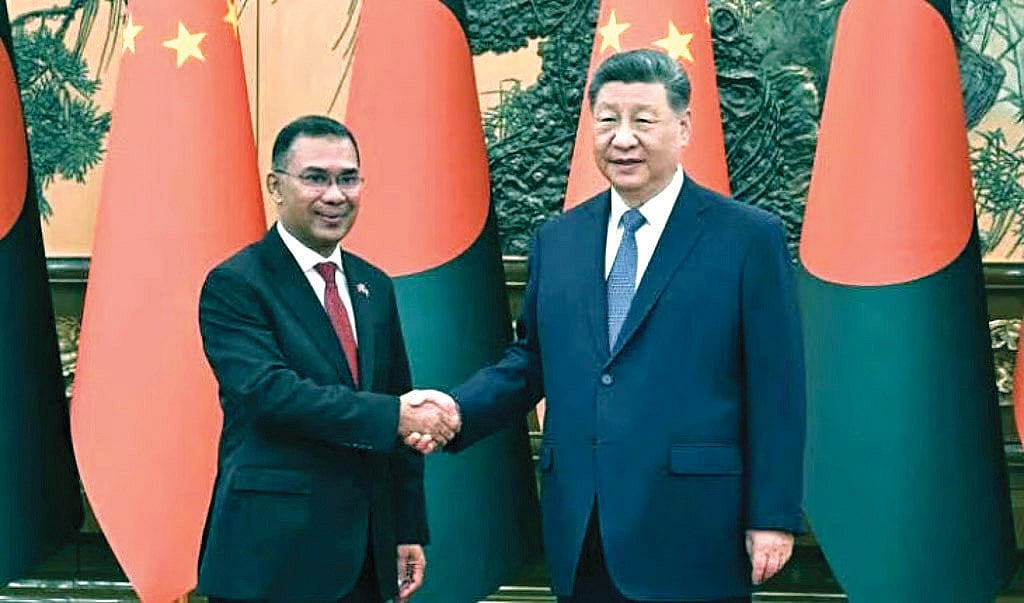 Tarique Rahman with Xi Jinping in China