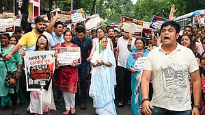 Mamata Banerjee on her candlelight march in Kolkata