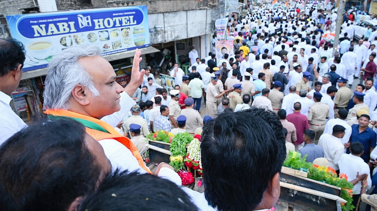 Priyank Kharge on a visit to his home district of Kalaburagi, 5 July