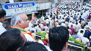 Priyank Kharge on a visit to his home district of Kalaburagi, 5 July