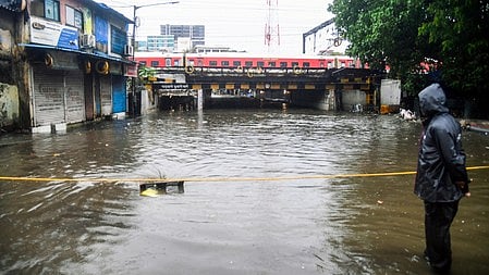 A flooded street in Mumbai