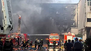 Initial reports suggested the fire may have started on the ground floor.