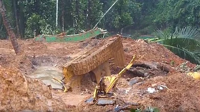 Rescue teams resume operations amid rain, slush and unstable terrain.
