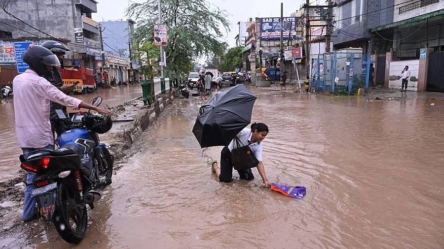 Several parts of the city remained waterlogged.