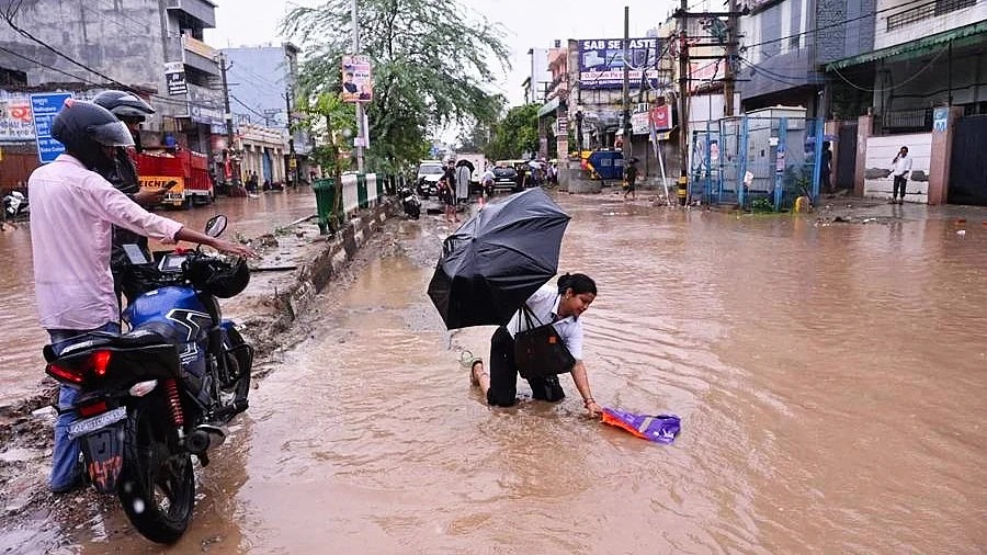 Several parts of Delhi remained waterlogged.