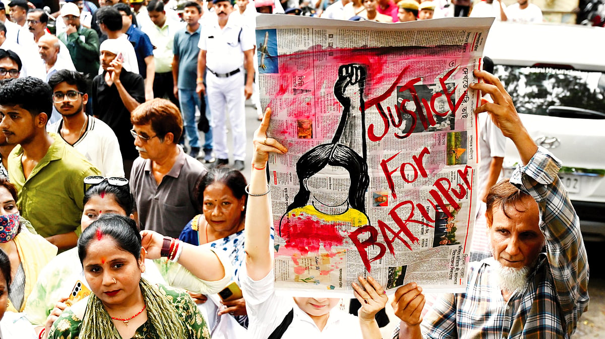 Protestors hit the streets seeking justice for the Baruipur victim