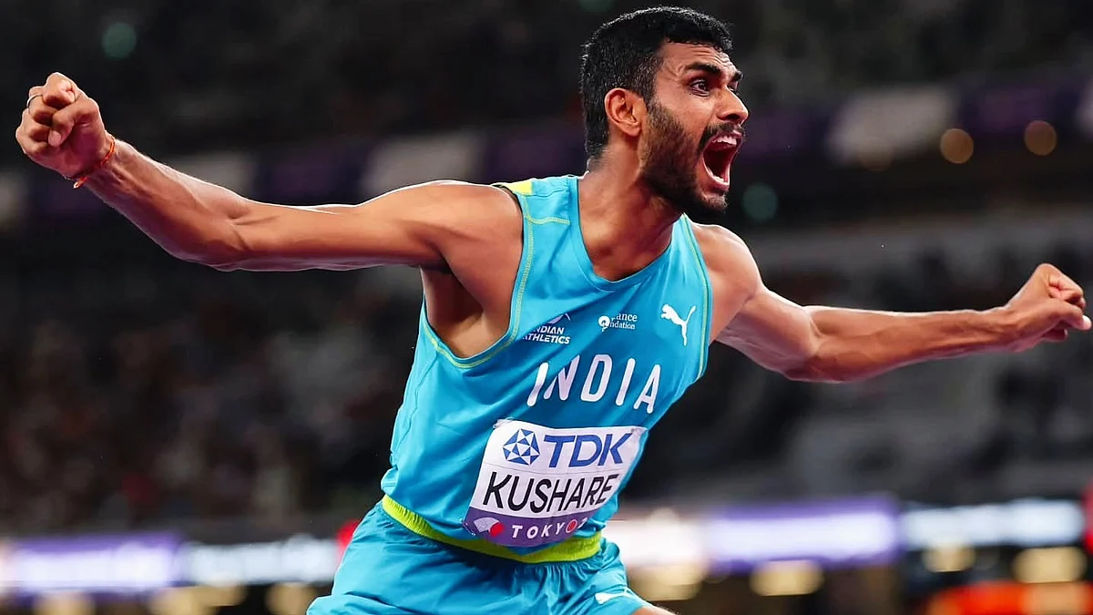 Sarvesh Kushare celebrates