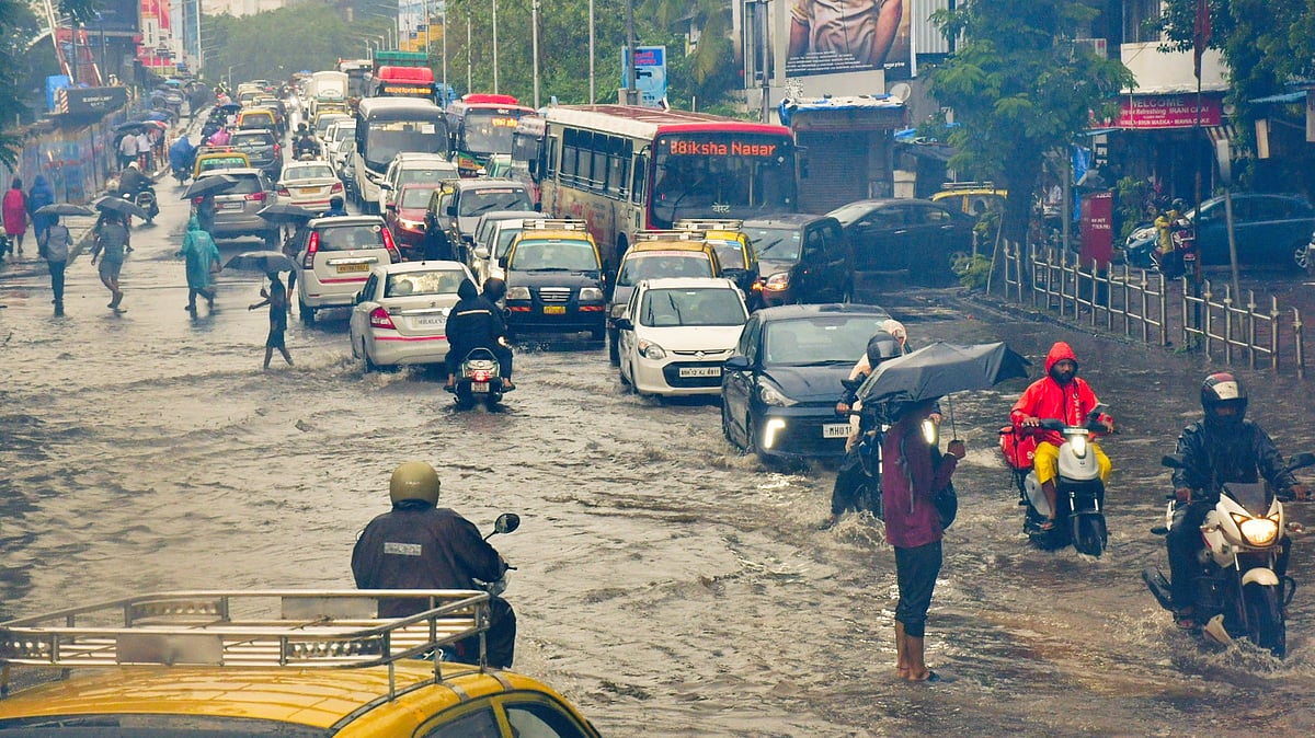File image of a Mumbai traffic snarl in the rains