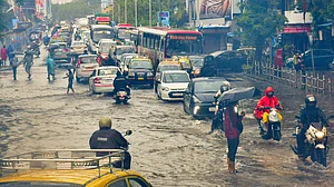 File image of a Mumbai traffic snarl in the rains