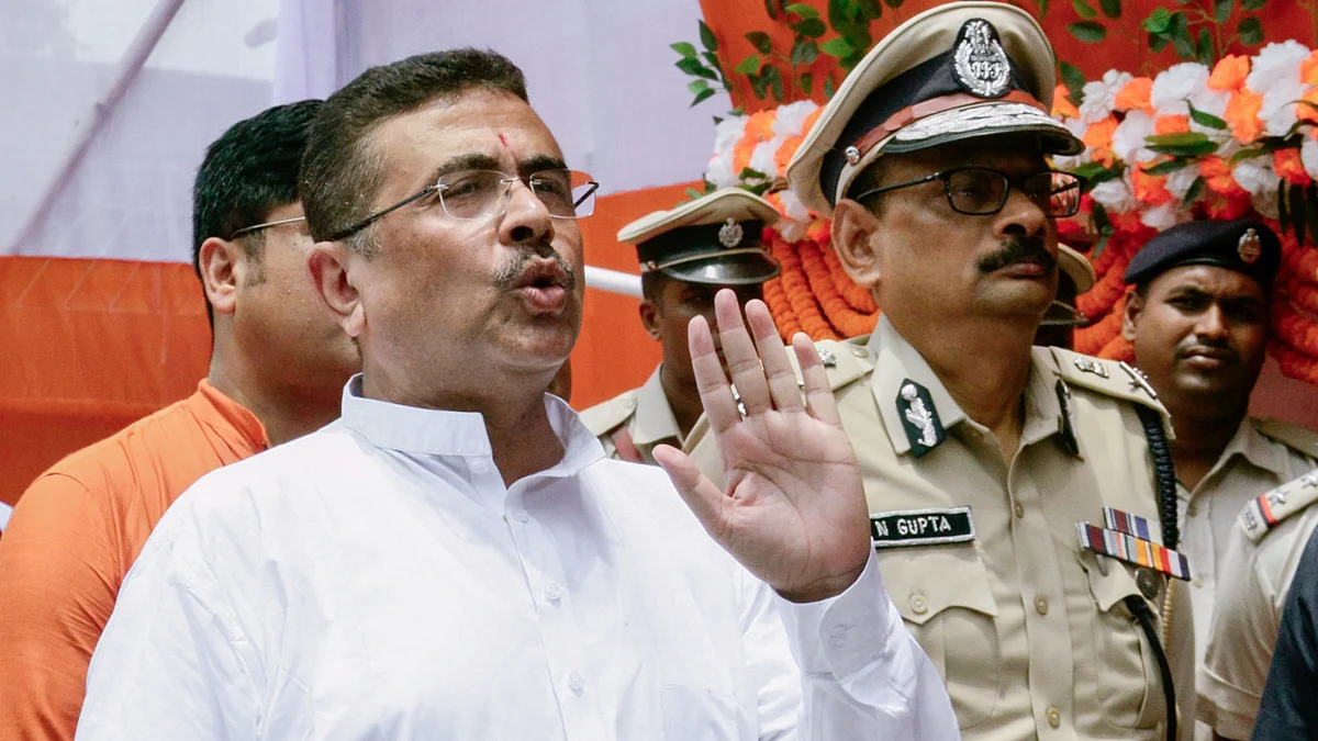 West Bengal CM Suvendu Adhikari inaugurates a police outpost in the Suryapur area of Baruipur, 11 July