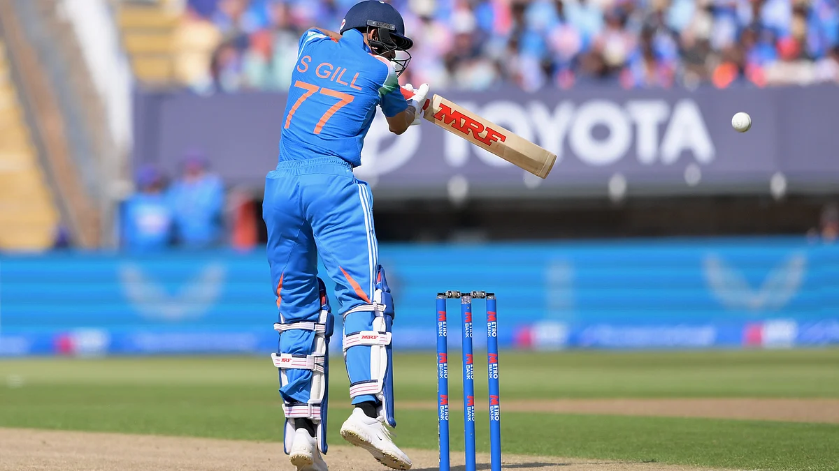 India captain Shubman Gill bats during the first ODI against England in Birmingham.