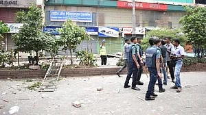 In the early hours of 15 July when unidentified gunmen opened fire on four journalists.