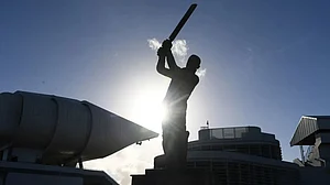 Sir Gary's statue outside Kensington Oval in Barbados