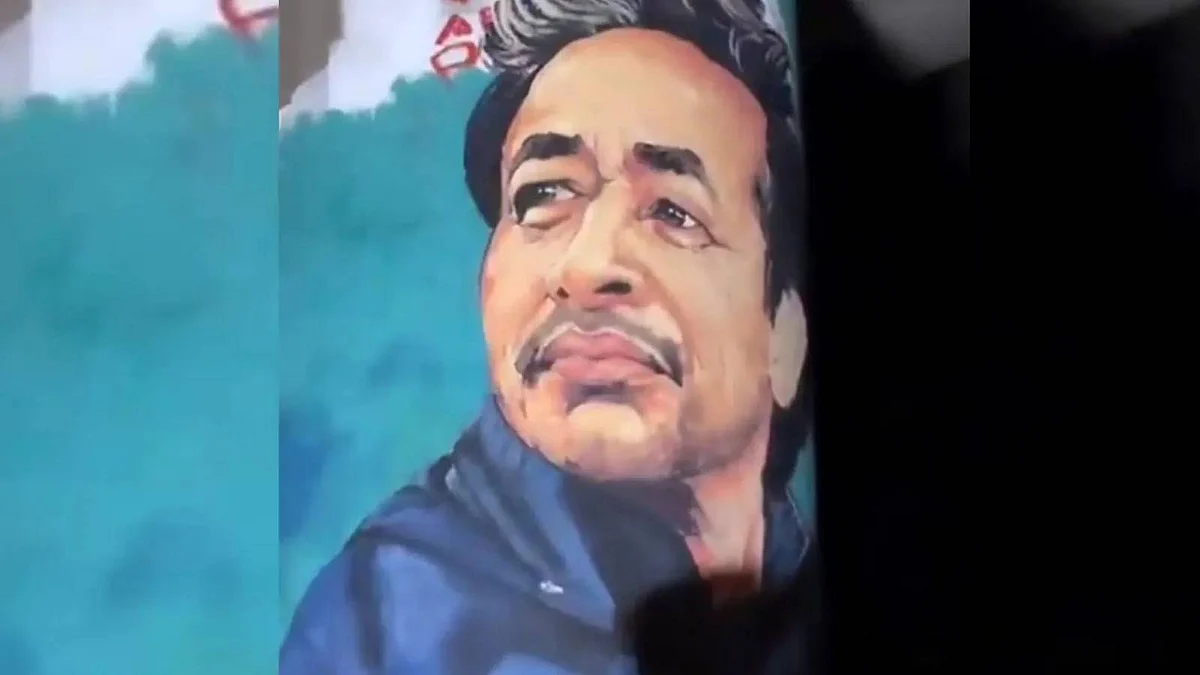 The artwork, accompanied by the words "Save Sonam Wangchuk", drew widespread public attention.