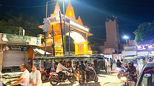 The main entrance gate of the Shri Krishna Janmabhoomi temple in Mathura