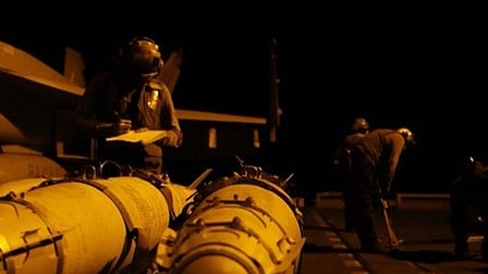 Image released by CENTCOM shows preparations for a new wave of airstrikes. 