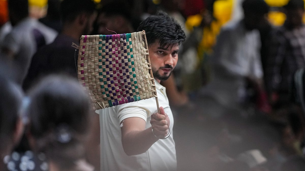 A protestor at Jantar Mantar